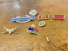 Lot of 7 Rare Military Pins Vietnam Vintage Fortress 1st Brigade G-1 Rifle picture