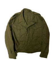 Vintage US Army Wool Jacket Mens Large Green 1955 Uniform Korean War 50s GUC  picture