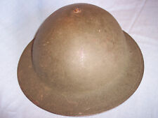Antique WW1 American Doughboy Military Helmet Original Lining Named Signed picture