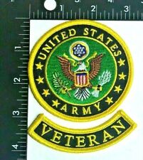 UNITED STATES ARMY VETERAN 2-PIECE PATCH SET (USA-20-EE) U.S. ARMY  picture
