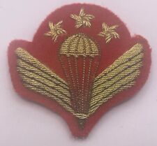 RARE AFGHANISTAN PARACHUTIST 1st CLASS AIRBORNE PATCH WINGS CLOTH BULLION AFGHAN picture