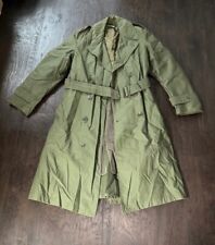 Vintage rare Trench Coat 1950s Korean War US army GI overcoat with wool liner BN picture