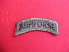 Embroidered Tap US Army Airbourne - Black Letters on Green picture