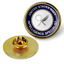 U.S. Navy Intelligence Specialist Tie Tac, Hat Pin, Badge, Lapel Pin - Gold