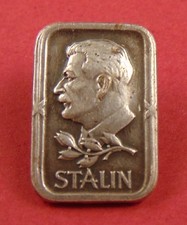 Poland Soviet Stalin Portrait Badge ORIGINAL Polish Communist early post WW2 Era
