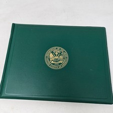 US Army Department of the Army Green Gold Foil Certificate Award Holder Folder