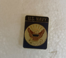 US NAVY USN Lapel Hat Pin Badge Seal Blue Gold Colored Eagle Insignia picture