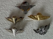 Lot of 5 Mixed Countries Paratrooper Military Badges 