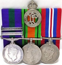*WW2 Palestine Police* medals Constable Richard Gettings & uniform cap badge
