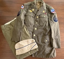 US Army WWII CBI Medical Department Uniform Set – Jacket, Trousers & Cap