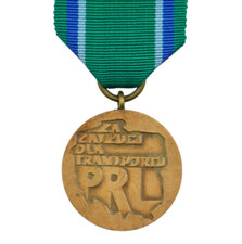 4249 WW2 POLISH BADGE FOR MERIT TO TRANSPORT IN THE REPUBLIC OF POLAND 3RD CLASS