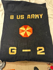 US Army G-2 Black Flag/Banner w/ Red & White Octagon Insignia Militaria