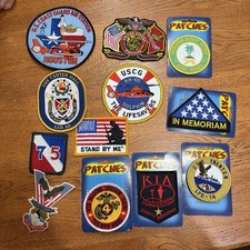 Military Patches Bundle Lot 12 Navy Coast Guard Marines Desert Storm Patriotic