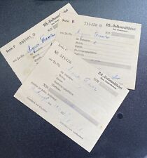 Lot of 3 German WW2 NS Volkswohlfart Public Welfare Receipts Document picture