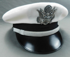 US Air Force White Cap Size 7 Dress Vintage Uniform  Hat Service Grade picture