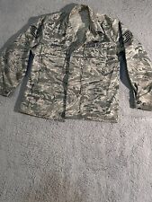 US Air Force Mans Utility Coat Camouflage Jacket Size 44 Short W Tech SGT Strip picture