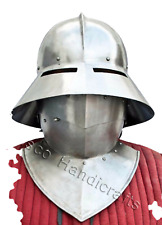 Medieval Hand Forged Close Armour Helmet Battle ready Larp Helm SCA Helmet picture