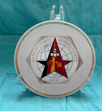 Soviet Space Collectible Souvenir Plate "Intercosmos-1978"