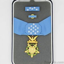 CASED U.S. USA Medal of Honor Army MOH Ribbon Bar Order Badge WW12 Rare picture