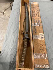 Japanese sword  Samurai Family blade With capture box + knot -US Navy Bringback- picture