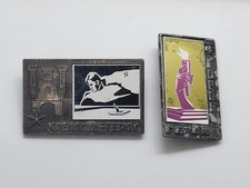 Vintage Badges: Hero Fortress, Hero City, Eternal Glory to the Soldiers of USSR