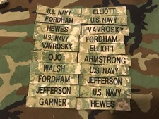 Name Tape lot of 20 Camo Mixed Tags US Navy NWU III Green Uniform NWU26
