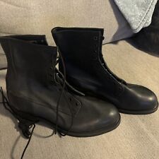 Knapp Black Leather Boots NOS Unused 10r 1982 picture