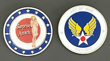 Surprise Attack WWII Nose Art Challenge Coin - Air Force New 