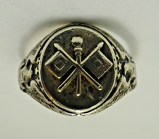 Vintage STERLING SILVER US ARMY Signal Corps ring size- 6.5 picture
