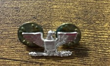Vtg Sterling Silver Eagle Insignia Pin US Military Pinback