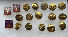Army Collar Insignia Collection 18 Total Pins picture