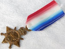 WWI 1914-1915 Bristish UK Service Mons Star Medal Named Royal Navy Regiment