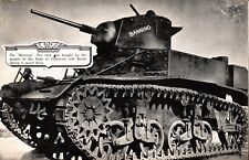 Rare The Banning tank Lithograph WWII Era Army USA Vintage 5x8 picture