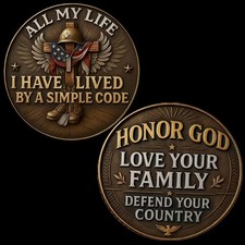 Have Lived By A Simple Code Challenge Coin Defend Your Country Collectable 1-pc