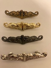 SET OF 4 USS MISSISSIPPI SSN-782 "GATOR" SUBMARINE BADGES INSIGNIA 2.75"