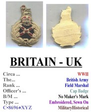 Cap Badge-UK-WWII-Army-Field Marshal