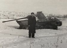 1947 Captured German Tank PzKpfw V PANTHER Bogopol Ukraine ORIGIN Vintage Photo picture