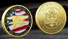 U.S. NAVY, SEAL TEAM, SEA LAND AIR, CHALLENGE COIN, GOLD.  picture