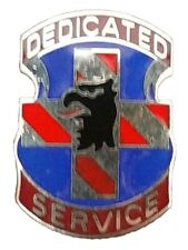 US Army MEDDAC Nuernberg Unit Crest Pin Dedicated Service Germany Pinback picture