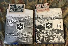GERMAN OLYMPICS BERLIN 1936 Album Vol 1 & 2-Jesse Owens. Post Card & Visitor BK picture