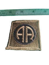 Military Patch US Army 82nd Airborne Division Green OD BDU RARE - Sew On  picture