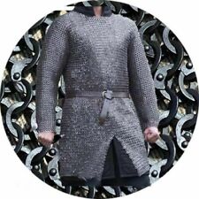 Medieval Flat Riveted Armor Mild Steel Chain mail Shirt x-mas gift item picture