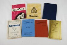 Lot US Military Pocket Language Guide Book Germany Korea By-Laws of the Pup Tent picture