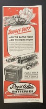 1944 CANADA WWII CANADIAN PATRIOTIC WAR AD BATTERIES PREST O LITE TANK BATTLE