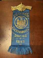 1893 Gettysburg New York Day 30th Anniversary Veterans Badge