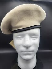 Denmark Military White Beret Quilted Lining US Army Hat Cap Uniform Size 7-7 1/8 picture