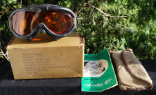 Vintage 1940s US Military Army Air Force WW2 Pilot Goggles COMPLETE - ORIGINAL picture