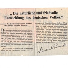 Original WW2 Allied Propaganda Leaflet German Roosevelt psychological warfare