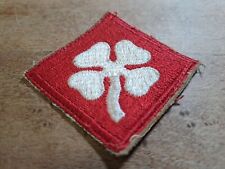 WWII 4th Infantry Division Insignia Shoulder Patch picture