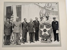 Vintage WWII Army Navy E Award Ceremony Photo Cole of California Original 12x11